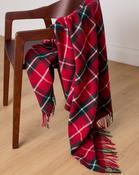 Foxford Ashford Green Check Lambswool Throw