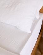 Foxford White Pure Linen Fitted Sheet