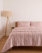 Foxford Blush Pink Linen Quilt