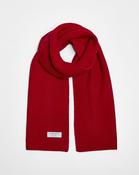 Foxford Red Ribbed Cashmere Scarf image