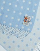 Foxford Blue Spot Lambswool Baby Blanket image