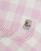Foxford Pink Check Lambswool Baby Blanket image