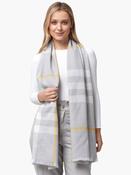 Foxford Grey &amp; Gold Extra-Fine Merino Scarf image