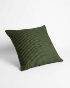 Foxford Honeycomb Cushion Green- Large image