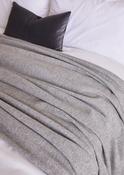 Foxford Extra-Large Lambswool Throw- Grey image