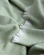 Foxford Extra-Large Lambswool Throw- Green image