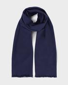 Foxford Solid Navy Fine Wool Cashmere Blend Scarf image