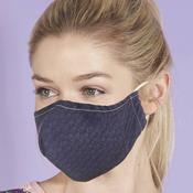 Reusable Face Covers  Black Disrupted Cubes