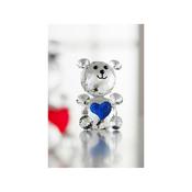 Galway Crystal Love Bear Blue