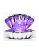 SEA SHELL LED COLOUR CHANGING GLITTER LAMP SILVER DN4