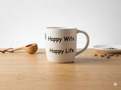 Shannonbridge Pottery Mug (Happy Wife, happy Life) image