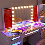 VANITII Hideaway Jewelry Vanity Mirror image