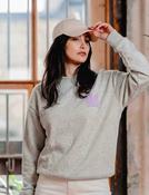 Womens Castle Crew - Melange Grey with Design image