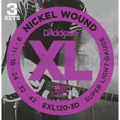 Guitar Strings D'Addario EXL120-3D 3-Pk 9-42 image