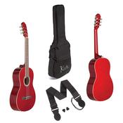 Acoustic Guitar 3/4 Size, Gig bag Strap &amp; Picks - blue image