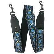 Banjo Strap w/Metal Rim Clips for security - blue