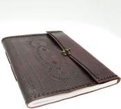 Extra Large Stitched and Embossed Leather Photo Album with Clasp image