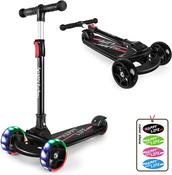 Big Wheels Foldable Kick Scooter with Flashing LED Lights image
