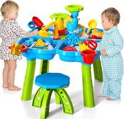 Outdoor Sand and Water Play Table Beach Toys for Kids Boys Girls, 4-in-1 Sand and Water Table Toys for Toddlers