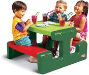 Junior Picnic Table - Evergreen - Seats up to 4 - For Projects, Homework, &amp; Play