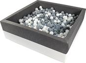 Grey-White XXL ball pit that measures 120 by 120 by 40 cm, 120 by 90 by 40 cm, 90 by 90 by 40 cm, and 90 by 40 cm image