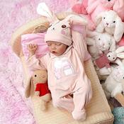 17-inch handcrafted realistic baby dolls with a soft cloth body known as reborn dolls that look like real babies (sleeping baby) image