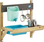 Early Fun Mud Kitchen Playhouse Accessory, Bolt-on Mud Kitchen Attachment for a Playhouse, Includes Pans, Mixing Whisk, Messy Play, 31 x 55 x 56 cm