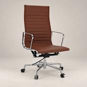 Eames High Back Ribbed Office Chair EA119  – Dark Brown image