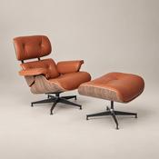Buy Best Eames Lounge Chair with Ottoman - Walnut Wood &amp; Tan Brown image