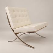 Buy Mies Premium Barcelona Chair Replica - Ivory White Leather