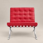 Buy Mies Premium Barcelona Chair - Red Leather image