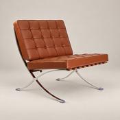 Buy Mies Premium Barcelona Chair - Tan Brown Leather image