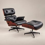Buy Best Eames Lounge Chair: Ray Dark Rosewood Black