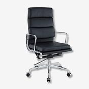 Black Office Chair: Eames Style Soft Pad EA 219 image