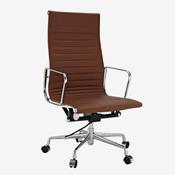 Eames High Back Ribbed Office Chair EA119  – Dark Brown image