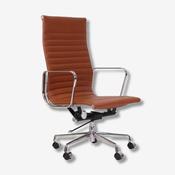 Eames High Back Ribbed Office Chair EA119  – Tan Brown image