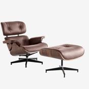 Eames Lounge Chair &amp;amp; Ottoman – Walnut Wood | Dark Brown image
