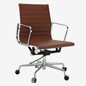 Eames Low Back Ribbed Office Chair EA117  – Dark Brown image