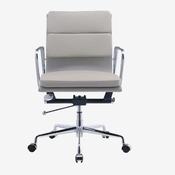 Eames Low Back Soft Pad Office Chair EA217 - Light Grey image
