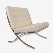 Mies Premium Barcelona Chair - Ivory White Leather image