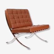 Mies Premium Barcelona Chair - Tan Brown Leather image