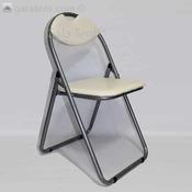 Padded Folding Retro Chair (Cream) image