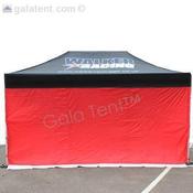 4.5m Gala Shade Gazebo - Blank Sidewall (Red) - Single image