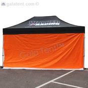 4.5m Gala Shade Gazebo - Blank Sidewall (Orange) - Single image