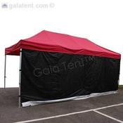6m Gala Shade Gazebo - Blank Sidewall (Black) - Single image
