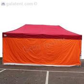 6m Gala Shade Gazebo - Blank Sidewall (Orange) - Single image