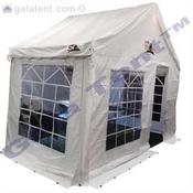 4m Gala Tent Marquee End Wall - Window and Door (PE) - Single image