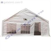 6m Gala Tent Marquee End Wall - Window and Door (PE) - Single image