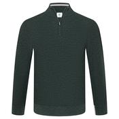 R2 Amsterdam Structured Half Zip Merino Wool Jumper – Green image