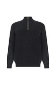 Paul &amp; Shark Tech Wool Half Zip Sweater - Navy image